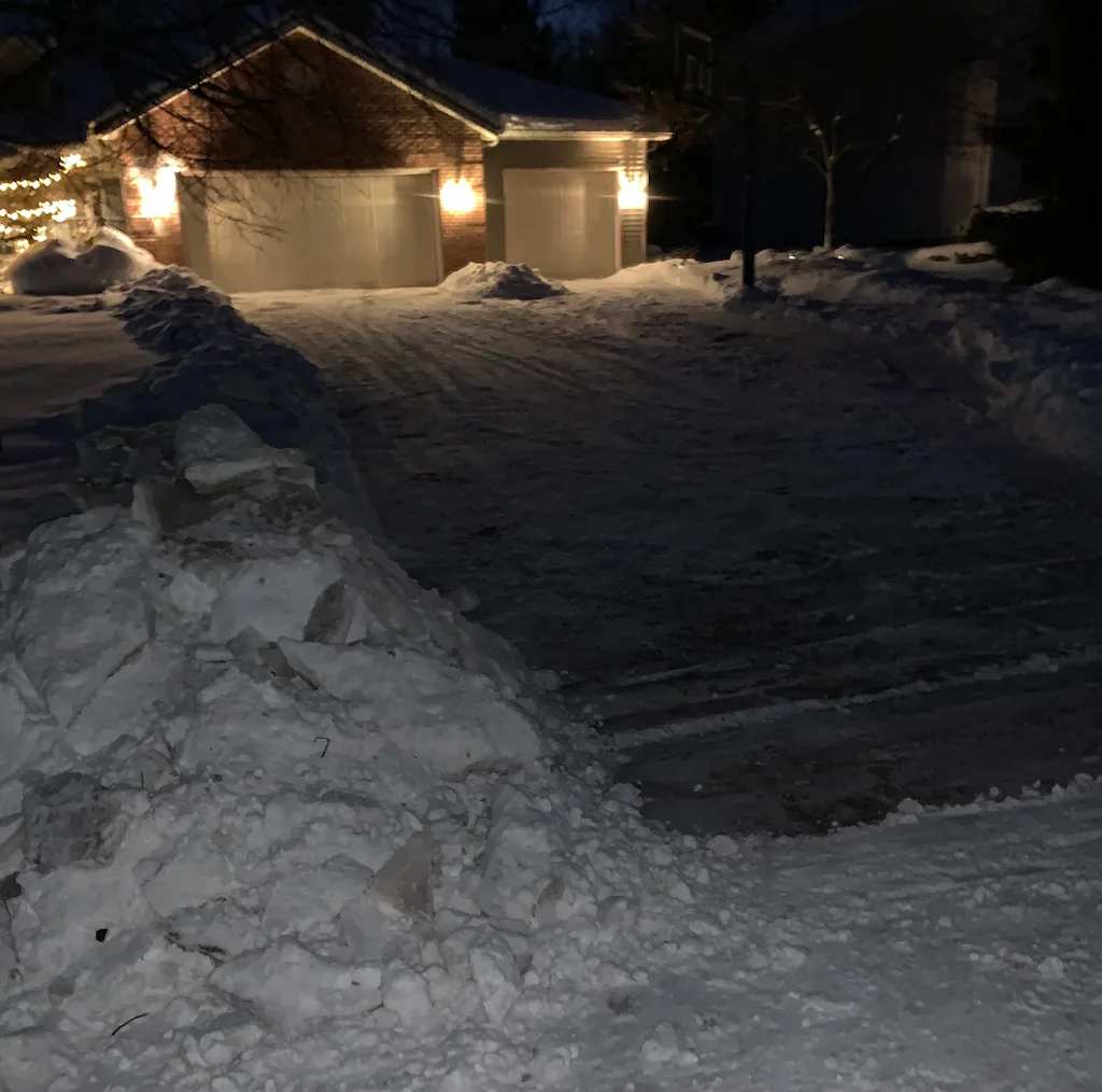 Commercial lot snow removal